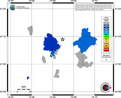 Mappa EMS - territori comuni