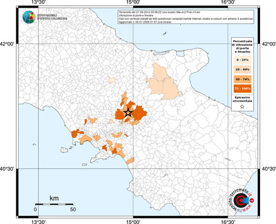 Mappa territorio comunale con almeno 3 questionari