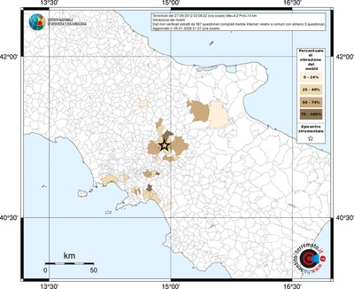 Mappa territorio comunale con almeno 3 questionari