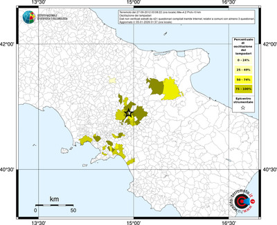 Mappa territorio comunale con almeno 3 questionari