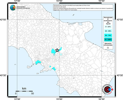 Mappa territorio comunale con almeno 3 questionari
