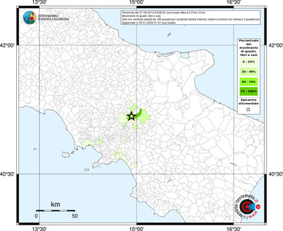 Mappa territorio comunale con almeno 3 questionari