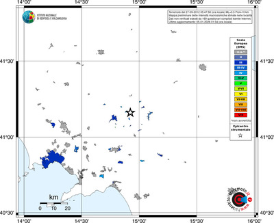 Mappa EMS - territori località