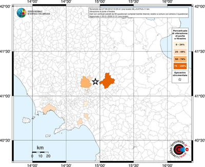 Mappa territorio comunale con almeno 3 questionari
