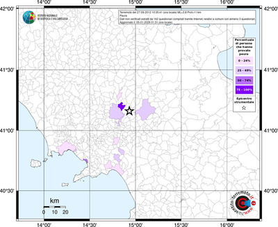 Mappa territorio comunale con almeno 3 questionari