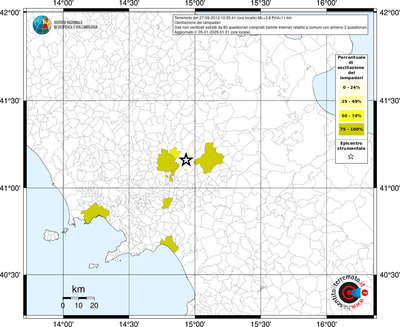 Mappa territorio comunale con almeno 3 questionari