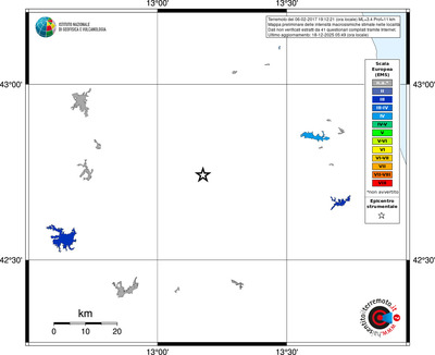 Mappa EMS - territori località