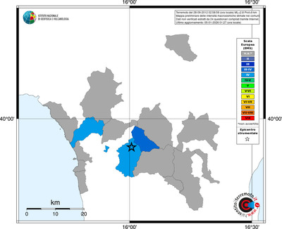 Mappa EMS - territori comuni