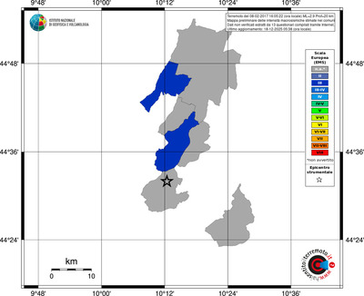 Mappa EMS - territori comuni