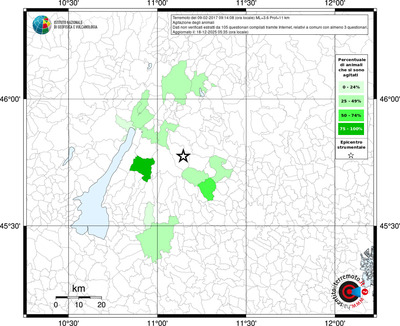 Mappa territorio comunale con almeno 3 questionari
