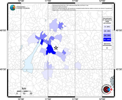 Mappa territorio comunale con almeno 3 questionari