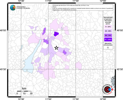 Mappa territorio comunale con almeno 3 questionari