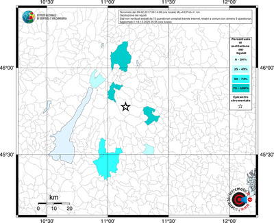 Mappa territorio comunale con almeno 3 questionari