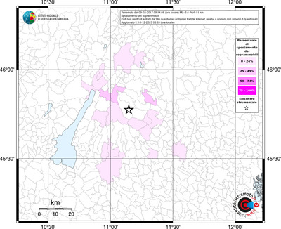 Mappa territorio comunale con almeno 3 questionari