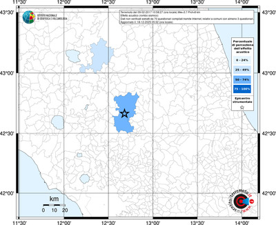 Mappa territorio comunale con almeno 3 questionari