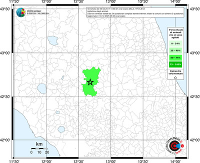 Mappa territorio comunale con almeno 3 questionari