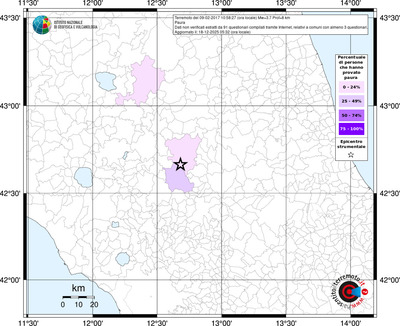 Mappa territorio comunale con almeno 3 questionari