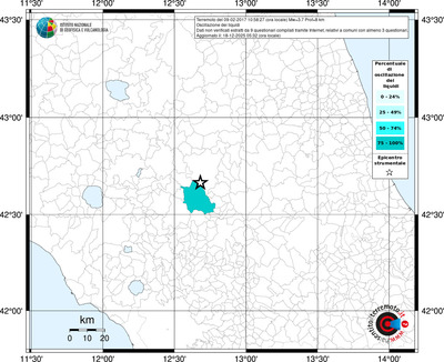 Mappa territorio comunale con almeno 3 questionari