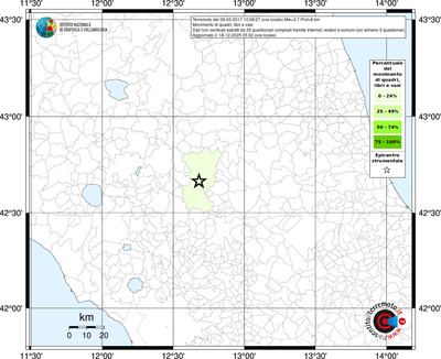 Mappa territorio comunale con almeno 3 questionari