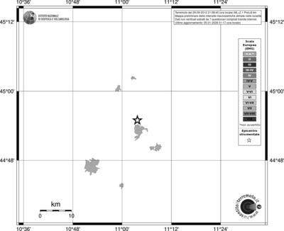 Mappa EMS - territori località