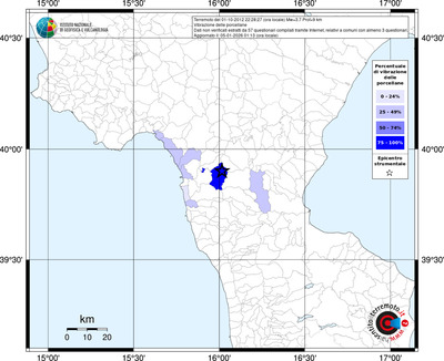 Mappa territorio comunale con almeno 3 questionari