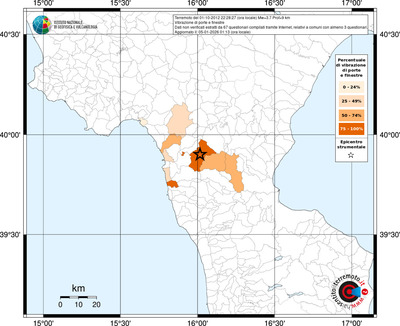 Mappa territorio comunale con almeno 3 questionari