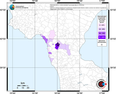 Mappa territorio comunale con almeno 3 questionari
