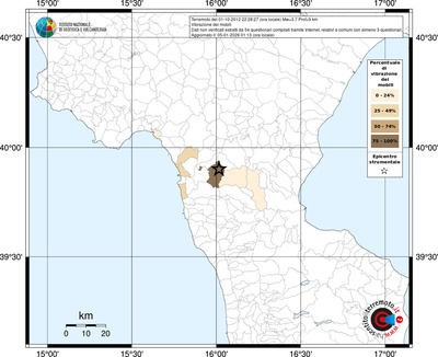 Mappa territorio comunale con almeno 3 questionari