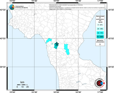 Mappa territorio comunale con almeno 3 questionari