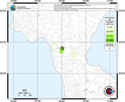 Mappa territorio comunale con almeno 3 questionari