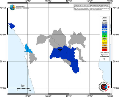 Mappa EMS - territori comuni