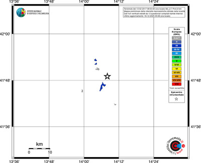 Mappa EMS - territori località