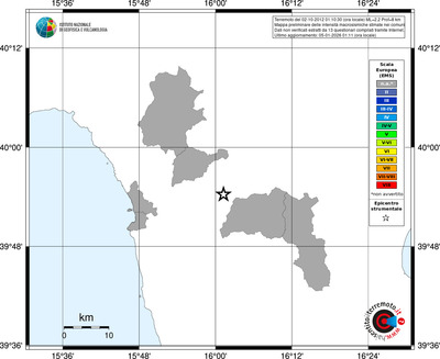 Mappa EMS - territori comuni