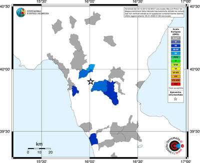 Mappa EMS - territori comuni