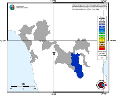 Mappa EMS - territori comuni