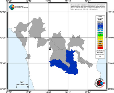 Mappa EMS - territori comuni