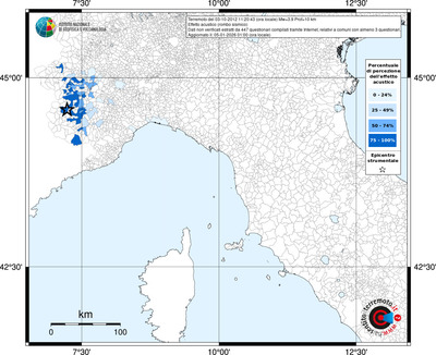 Mappa territorio comunale con almeno 3 questionari