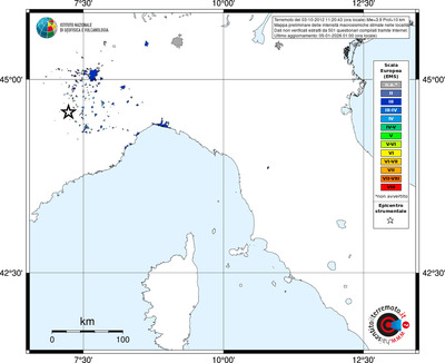 Mappa EMS - territori località