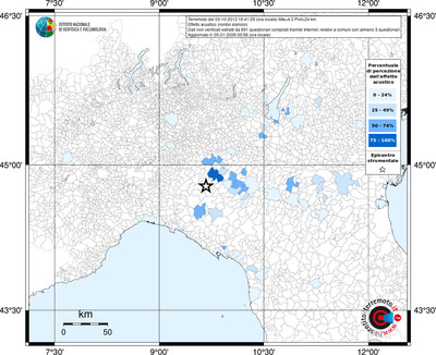 Mappa territorio comunale con almeno 3 questionari