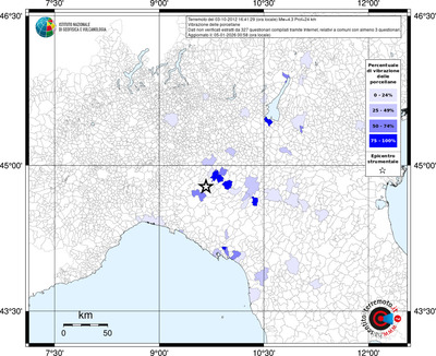 Mappa territorio comunale con almeno 3 questionari