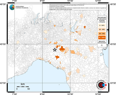 Mappa territorio comunale con almeno 3 questionari