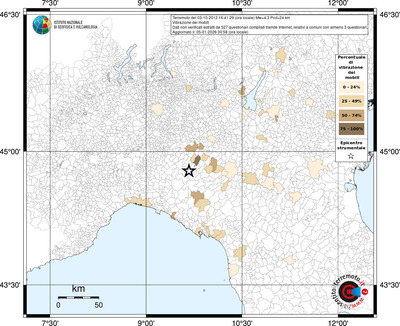 Mappa territorio comunale con almeno 3 questionari