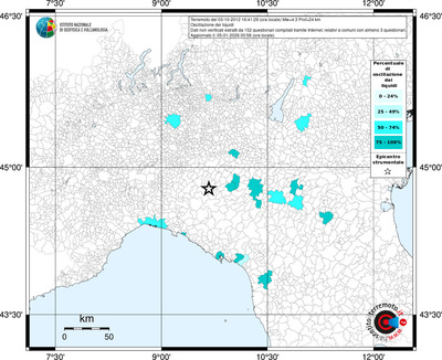 Mappa territorio comunale con almeno 3 questionari