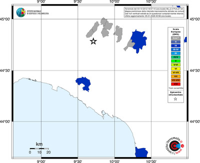 Mappa EMS - territori comuni