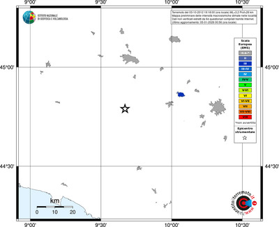 Mappa EMS - territori località