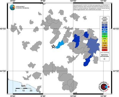 Mappa EMS - territori comuni