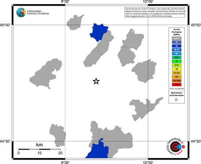Mappa EMS - territori comuni