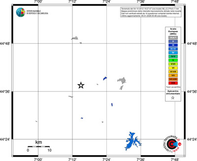 Mappa EMS - territori località