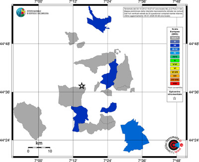 Mappa EMS - territori comuni