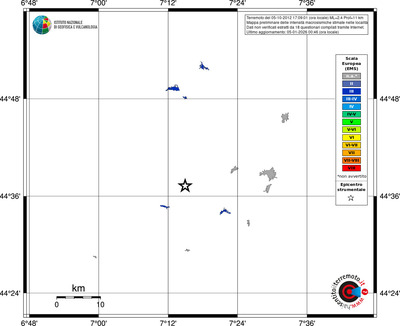 Mappa EMS - territori località
